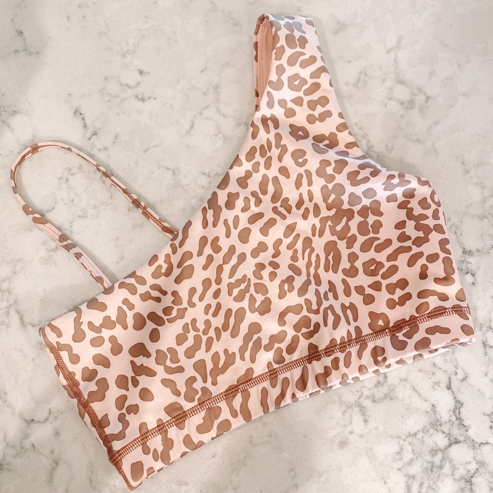 Tan Lines Pink Cheetah Sports Bra